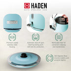 Open Box Haden Heritage 1.7L Stainless Steel Electric Water Kettle, Turquoise