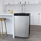 Edgestar Kc2000twin 20" Wide Dual Tap Kegerator For Full Size Kegs - Black