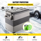 BENTISM 22L Portable Car Refrigerator, 23 Quart RV Fridge, 12/24V DC & 110-240V AC Vehicle Car Truck Boat Mini Electric Cooler for Driving Travel Fishing Outdoor and Home Use