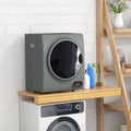 HOMCOM 1.5 cu Ft 120V Charcoal Gray Electric Dryer