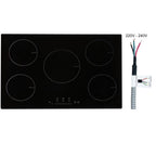 Choco Moon Induction Cooktop 5 Burners, 30'' Stove Top, Built-in Magnetic 9200W, 9 Heat Levels, LED Touch Screen, Child Lock, Over-Temp Protection, Easy Cooking