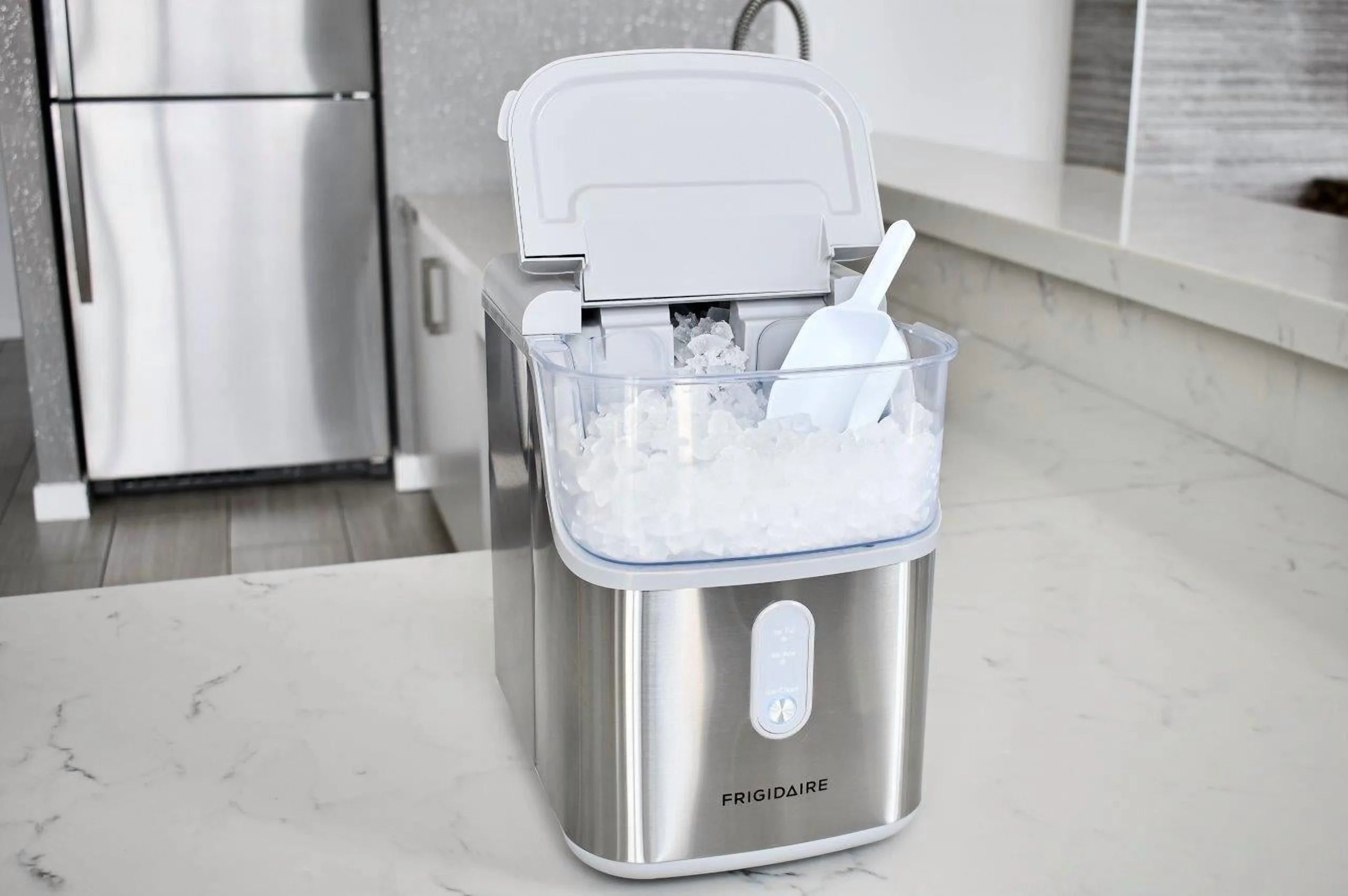 Frigidaire, 33 Lbs. Nugget Ice Maker, Black Stainless Steel, EFIC228