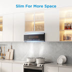 Midea 1.2 Cu. Ft. 30in Slim Over-the-Range Microwave with Sensor Cooking, MMO12S3AST