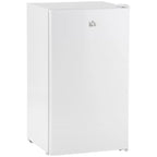 Harper & Bright Designs Double Door Mini Fridge with Freezer, 3.2 Cu.Ft Compact Refrigerator with Adjustable Shelf, Adjustable Thermostat and Reversible Door for Bedroom, Dorm, Home Office, White