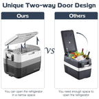 Costway 58 Quart Portable Electric Car Cooler Refrigerator Compressor Freezer for RVs Camping