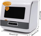 FETCOI Portable Countertop Dishwasher, Compact Mini Dishwasher with Air-Dry Function, 3 Washing Programs, for Small Apartment, RV