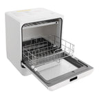 6.8L/1.8 Gallon Rectangular White Portable Mini Dishwasher Countertop Dishwasher, Household Mini Dishwasher