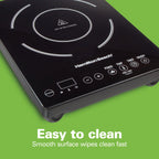 Hamilton Beach Induction Stove Cooktop, Electric Induction Burner and Hot Plate for Cooking, Black