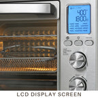 LNC 34 qt Air Fryer, Black - Ready Light Indicator
