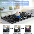 Homtone 30 Inch Electric Cooktop 4 Burners Built-in Electric Stovetop -Timer & Child Safety Lock