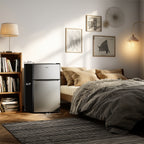 Galanz 3.1 Cu ft Two Door Mini Fridge, Black, New