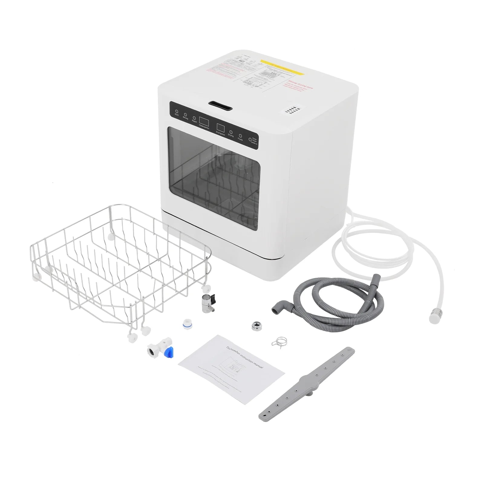 White Portable Mini Dishwasher, Countertop Dishwasher, Household Mini Dishwasher for Homes, Apartments