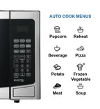 Emerson 1.2 Cu Ft, 1000W Stainless Steel Countertop Microwave Oven with Inverter Technology, Touch Control, MWI1212SS
