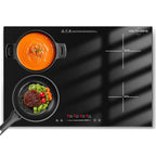 VoltCuisine Double/Dual Induction Cooktop 2 Burner, Shatter-proof Flat Glass Top, 9 Heat Settings, LED Touch Display with Child Safety Lock & Overheat Protection