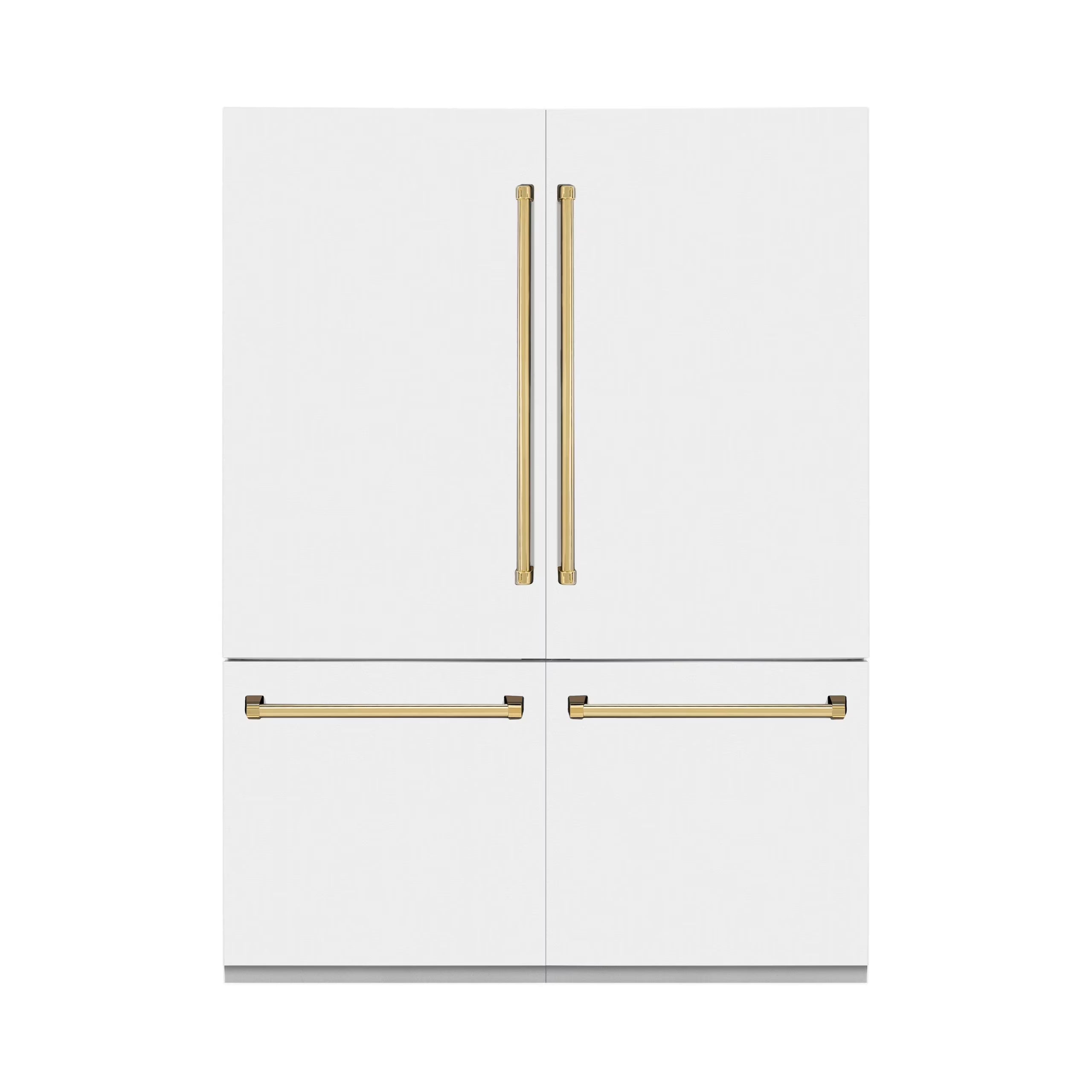 ZLINE Autograph Edition Refrigerator, White Matte & Gold
