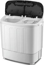 Compact Mini Twin Tub Washing Machine Portable 13lbs Laundry Washer and Dryer
