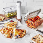 ZWILLING Fresh & Save 7-pc Vacuum Sealer Machine Starter Set, Sous Vide Bags, Meal prep, Airtight Food Containers Glass