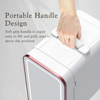 Skincare Fridge, 6L/10 Can Mini Fridge for Bedroom with Dimmable LED Mirror, Portable Cooler & Warmer Small Compact Refrigerator for Skincare, Cosmetics, Bedroom and Office, White