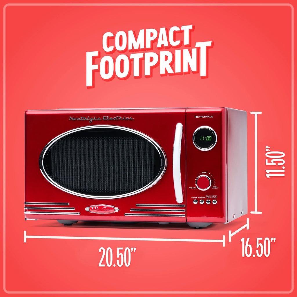 Nostalgia Retro 0.9 Cu. ft. 800-Watt Countertop Microwave Oven, Aqua
