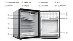 3 Cu ft RV Compact Portable Car Refrigerator 85L Fridge and Freezer DC 12/24V Reversible Door