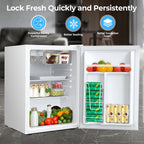 WAA Small Upright Freezer, 2.3 Cu.ft, Removable Shelves, Black