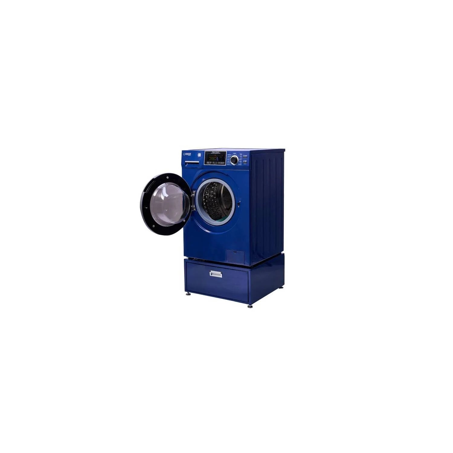 Equator Advanced Appliances All-In-One VENTED/VENTLESS Washer-Dryer 1.9cf/18lb  1400RPM 110V Midnight blue  Pedestal Midnight blue