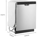Amana ADFS2524RS 59 dBA Stainless Front Control Dishwasher