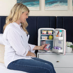 Cooluli Classic Turquoise 10 Liter Compact Portable Cooler Warmer Mini Fridge for Bedroom, Office, Dorm, Car - Great for Skincare & Cosmetics (110-240V/12V)