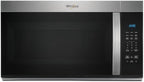 Whirlpool 1.7 cu. ft. Over-the-Range Microwave Oven with 1,000 Watts, 2-Speed 300 CFM Venting System, Add 30 Seconds, Dishwasher-Safe Turntable Plate, and Cooktop Lighting: Stainless Steel
