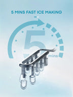 Ice Maker Countertop 2 Ice Sizes, 30 lbs Bullet Ice in 24H, Self-Clean, 9 Cubes in 5 Mins, FOHERE