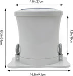 Portable Foot Operated Dryer, Mini Manual Dryer Machine, Portable Single Tub Dryer Machine, Hand-operated Mini Compact Spin Dryer, 2.4Gal Manual Draw Cord Dryer (Dryer(2.4gal White))