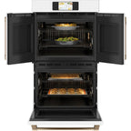 Cafe 30 inch Matte White French Door Double Wall Convection Oven (CTD90FP4NW2)