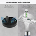 30 inch Built-in/Insert Range Hood, 900 CFM Ducted/Ductless Insert Range Hood with Charcoal Filter