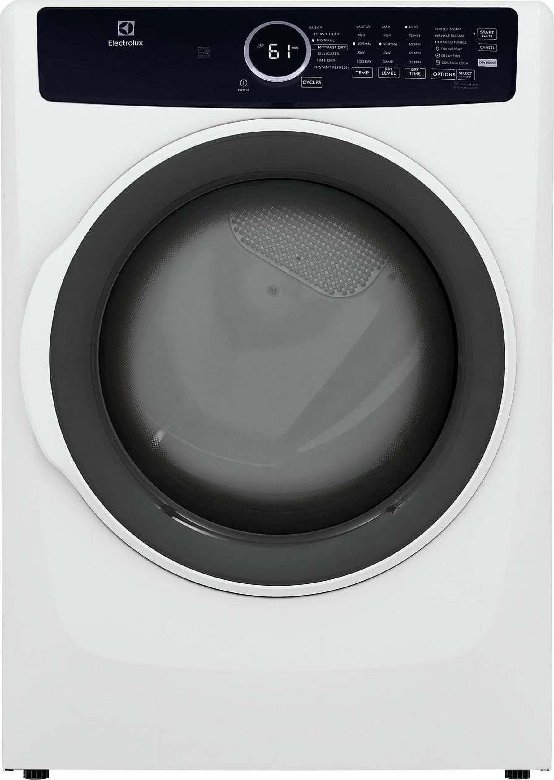 Electrolux Front Load Perfect Steam Electric Dryer with Instant Refresh, 8.0 Cu. Ft.