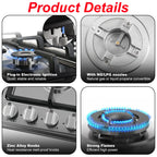Graceall Gas Stove 24inch Gas Cooktop, NG/LPG Convertible Gas 4 Burners for Propane Gas, Neutral Gas (Pre-installed Propane Nozzles)