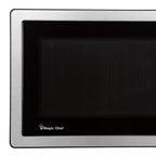 Magic Chef 1.6 Cu. ft. 1100W Countertop Microwave Oven with Push-Button Door in Black, New