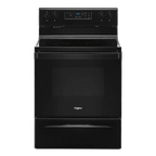 Whirlpool 30 in. 5.3 cu. ft. 4-Burner Electric Range in Black with Storage Drawer
