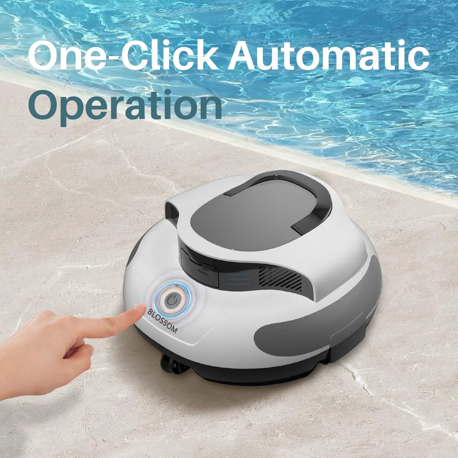 2025 Upgrade Cordless Robotic Pool Cleaner with 5000mah Big Battery, 120-Min Runime, Two Adjustable Path Planning Methods, Ideal Pool Vacuum Robot for Above-Ground Pool