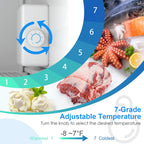Giantex Compact Upright Freezer, Mechanical Control Freezer w/7 Grade Adjustable Thermostat