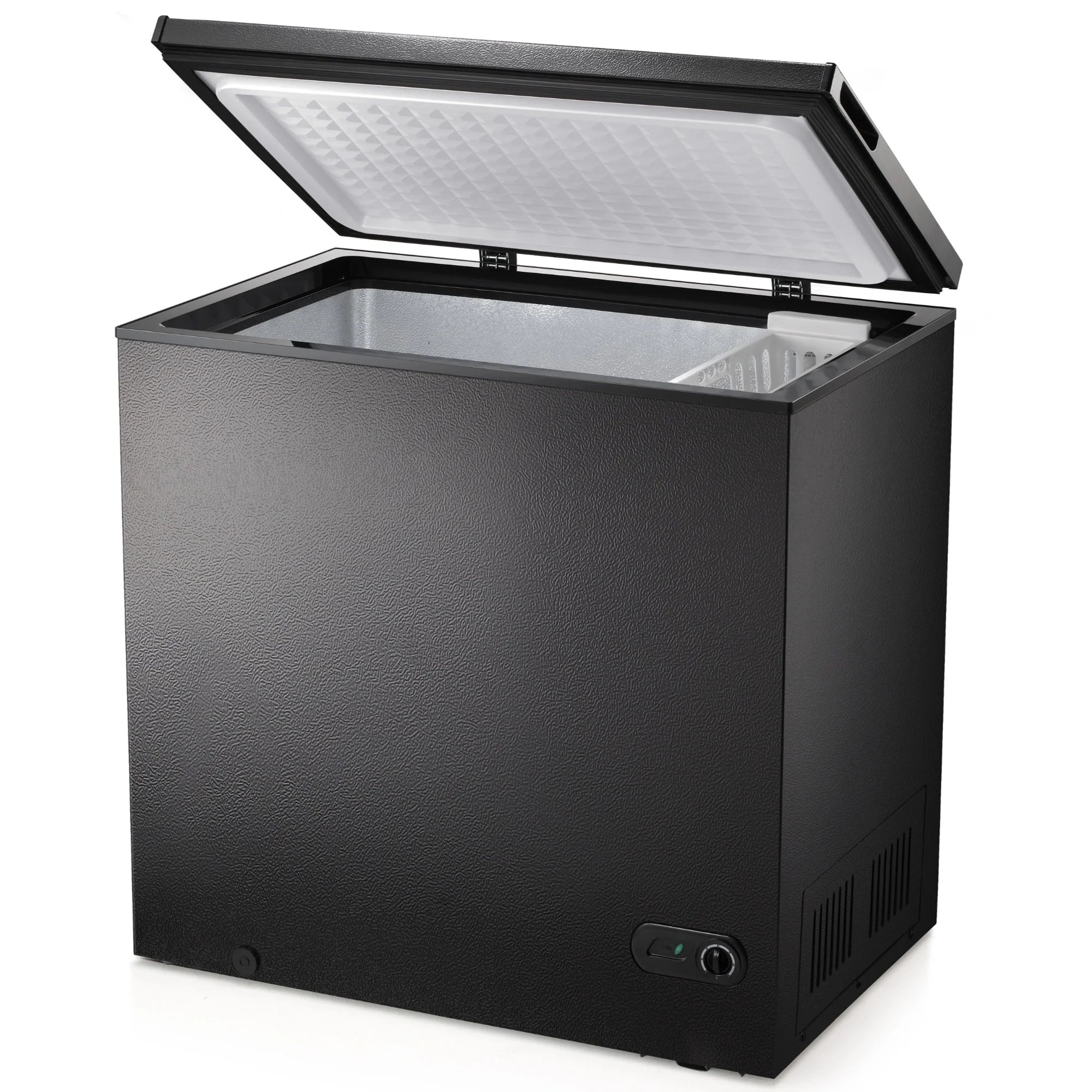 LHRIVER 7.0 cu. ft. Chest Deep Freezer with Adjustable Temperature, Free Standing Top Open Door Compact Freezer with 3 Removable Basket for Kitchen, Home, Bar, Garage, Office