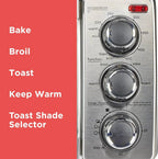 4-Slice Convection Oven - Stainless Steel, Curved Interior Fits a 9 Inch Pizza