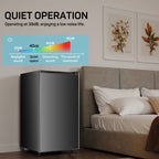 Sybels 3.2 Cu.Ft Mini Fridge with Freezer, Compact Single Door, Adjustable Thermostat & Low Noise, Perfect for Bedroom, Dorm, Office, Black