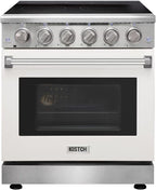 30 inch Professional Electric Range with 5 Heating Elements Cooktop, 4.55 Cu. Ft. Convection Oven Capacity, Smooth Glass Top, in Stainless Steel, KOS-30RE06H (Stainless Steel)