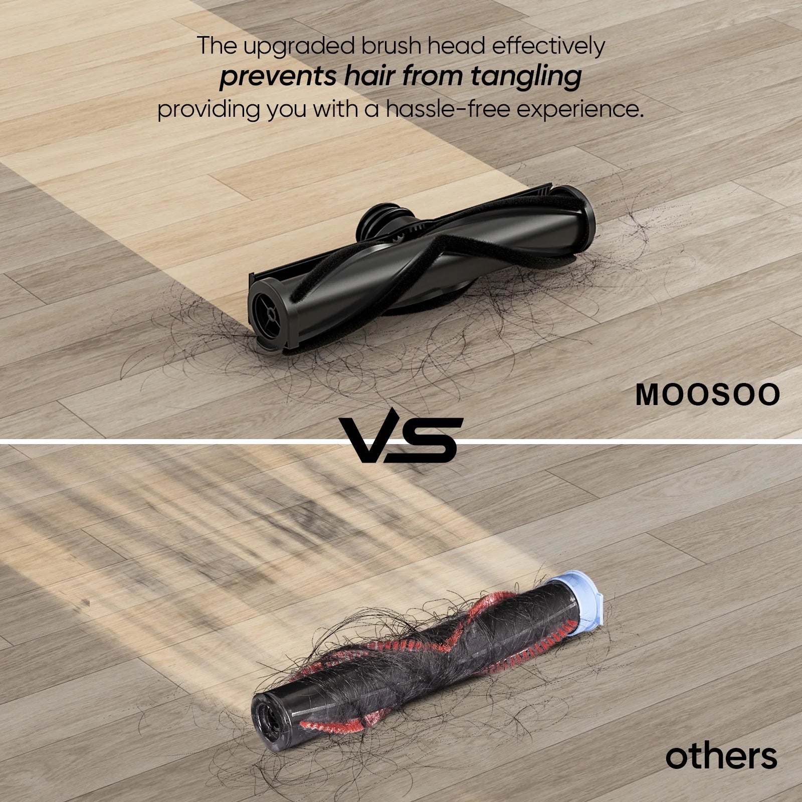 MOOSOO Lightweight Cordless Stick Vacuum Cleaner with 40Mins Runtime, Curved Display, for Home Pet Hair Hard Floor Carpet