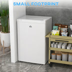 HOMCOM 3 Cu Ft Mini Freezer, Reversible Door, Under Counter Freezer, Black