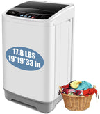 Veeboto Portable Washing Machine 15.6lbs Full-Automatic Washer, Compact Wash & Dry Combo with Drain Pump for Home, Dorms, Apart, White