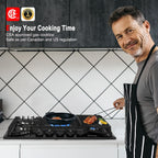 Gasland Chef  30" 5 Burners 30" Gas Cooktop, Stovetop, NG/LPG,Stainless Steel, Auto Ignition