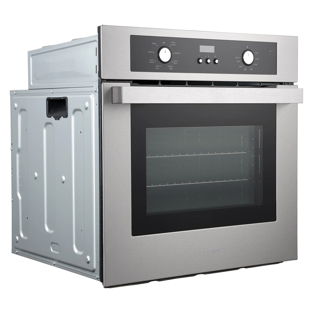 Cosmo 5 Piece Kitchen Appliance Package With 30" Electric Cooktop 24" Single Electric Wall Oven 30" Over-the-range Microwave French Door Refrigerator & 24" Built-in Fully Integrated Dishwasher