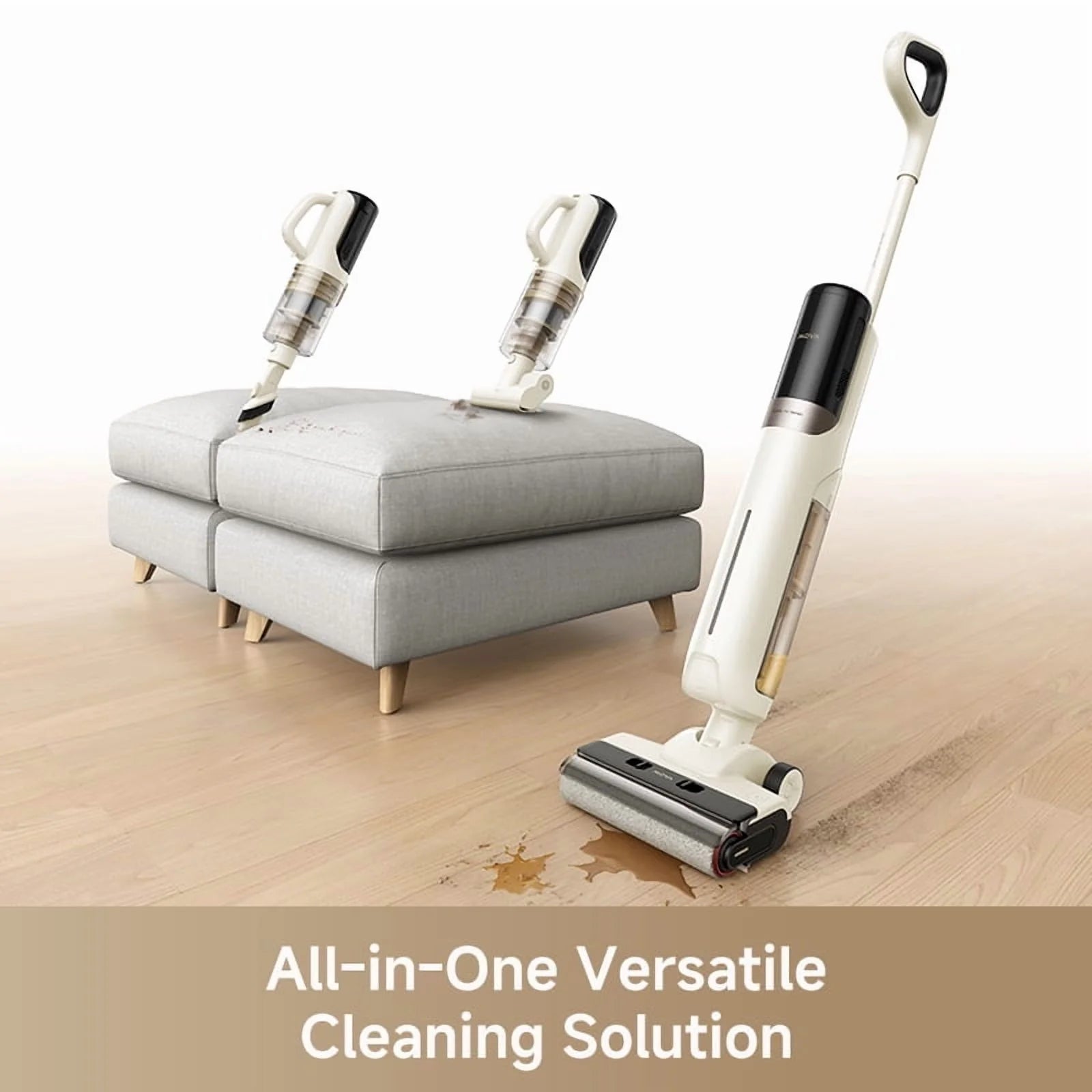 MOVA K30SE Wet Dry Vacuum,180��Flat Reach Floor Mop,Self Dual-Edge Cleaning,18000 Pa Suction