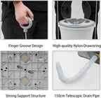 Portable Foot Operated Dryer, Mini Manual Dryer Machine, Portable Single Tub Dryer Machine, Hand-operated Mini Compact Spin Dryer, 2.4Gal Manual Draw Cord Dryer (Dryer(2.4gal White))